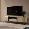 TV-Lowboard LOVI 196 cm Eiche Cremona Riffelfront Produktbild-Vorschau 1