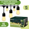 KRUMAD Catena luminosa LED da 15 m per esterni, 10 Anteprima dell’immagine prodotto 5