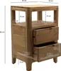 FineBuy Nachttisch Massivholz Akazie Schubladen & Produktbild-Vorschau 3