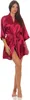 Damen Morgenmantel kurzer Kimono in Satin-Optik; Produktbild-Vorschau 1