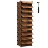 SONGMICS 10 Ebenen Schuhregal Schuhschrank Schuhorganizer Produktbild-Vorschau 1