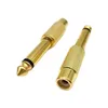 6,35mm Klinkenstecker auf Cinch RCA Buchse Kupplung Stecker Produktbild-Vorschau 1