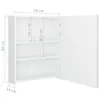 The Living Store LED koupelnová zrcadlová skříňka Lesklá Náhled obrázku produktu 8