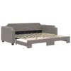 vidaXL Divano letto estraibile Taupe 100x200 cm Tessuto Anteprima dell’immagine prodotto 1