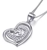 Morella® Damesketting, hartvormig met de letter A, zilver Productafbeelding-voorbeeld 2