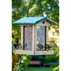 Vogelfutterhaus, grünes Spitzdach mit Acrylglasfuttersilo Produktbild-Vorschau 7