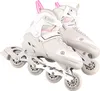 A pair of white and pink inline skates on a white background. Anteprima dell’immagine prodotto