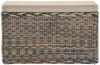 KRINES HOME Rattan Wäschekorb Wäschetruhe Sitz gepolstert Produktbild-Vorschau 5