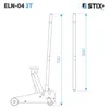STIX Martinetto idraulico ELN-04, portata 3000 kg, altezza Anteprima dell’immagine prodotto 13