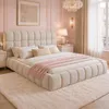 Flieks gestoffeerd bed 140x190 cm met lattenbodem, Productafbeelding-voorbeeld 2