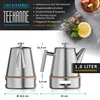 Tetera con calentador y colador, preparador de té de acero Vista previa de la imagen del producto 2