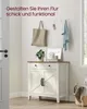 A hallway or entryway with a white cabinet, a tote bag, and a plant. Produktbild-Vorschau