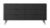 AX LIVING Kommode schwarz mit Schubladen Vespasia 163 6S Produktbild-Vorschau 2