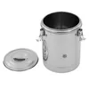 A stainless steel insulated bucket with its lid placed next to it, on a white background. Podgląd zdjęcia produktu