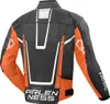 Arlen Ness Track blouson en cuir de moto, noir/orange, 50 Voir les images du produit 2