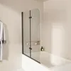 EMKE Duschabtrennung 110x140cm Faltwand für Badewanne Produktbild-Vorschau 8