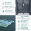 doporro Porte de Douche Coulissante 130x195cm pour Niche Voir les images du produit 3