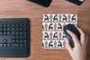 MuchoWow® Mauspad Mousepad Hirsche - Muster - Schwarz - Rot Produktbild-Vorschau 4