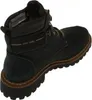 A single black leather boot is shown from a rear-quarter angle against a white background. Anteprima dell’immagine prodotto