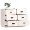 vidaXL Sideboard Weiß 100x40x75 cm Massivholz Kiefer -  Produktbild-Vorschau 5