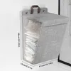 Wäschekorb Faltbar 60L,mit Deckel mit Griffen,Aufhängbar Produktbild-Vorschau 2