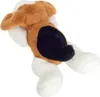 A plush toy dog lying on its back against a white background. Náhled obrázku produktu