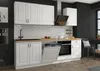 Landhaus Küche Stilo Weiß 250 cm Küchenzeile Küchenblock Produktbild-Vorschau 1