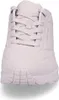 A close-up, front-facing view of a light pink Skechers sneaker. Produktbild-Vorschau