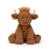 Kuh Kuscheltier 23 cm – Highland Cow Plüschtier, weich und Produktbild-Vorschau 5