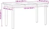 vidaXL Garten-Esstisch Schwarz 140x70x74 cm Stahl und Glas Produktbild-Vorschau 8