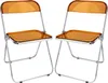 2er Set Klappstuhl Lounge-Sessel Besuchersstuhl Gelb Produktbild-Vorschau 1