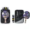 A table tennis set including a paddle, case, and balls, presented in its packaging. Produktbild-Vorschau