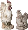 BELIANI Zestaw 2 figurek beżowy płyta MgO statuetka Podgląd zdjęcia produktu 1