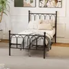 STILVORA Metallbett Schwarzes  90x200 cm,Jugendbett mit Produktbild-Vorschau 2