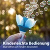 Seifenblasen Lotusblume hellblau 10x33cm Kunststoff 115ml Produktbild-Vorschau 4