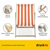 Chaise longue - à larges rayures - orange - pliable - en Voir les images du produit 2