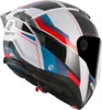 Bogotto FF404 Ezion Klapphelm, schwarz matt/weiß/rot/blau, Produktbild-Vorschau 4