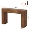Dimensions and a human silhouette are shown next to a console table. Anteprima dell’immagine prodotto