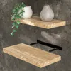 Casaria Mensola da Parete Legno 50cm Supporto 50-110cm Anteprima dell’immagine prodotto 1