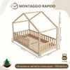 Crazy Pine Letto a Casetta 90x190 cm – Letto da Pavimento Anteprima dell’immagine prodotto 3