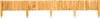 A wooden garden border fence with pointed stakes. Voir les images du produit