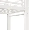 Łóżko piętrowe 90 x 200 cm, metalowe, białe, z drabinką z Podgląd zdjęcia produktu 14