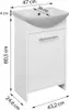 Stamar | Armoire de salle de bains, blanc, avec lavabo, 45 Voir les images du produit 6