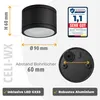 SSC-LUXon CELI-WX Aufbauleuchte Bad schwarz - inkl. LED Produktbild-Vorschau 3