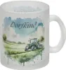 Grüner Traktor auf der Wiese Dorfkind Glas Tasse Produktbild-Vorschau 1