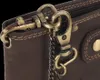 Attraente portafoglio da uomo in pelle con catena in ottone Anteprima dell’immagine prodotto 17