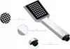 A hand shower head with callouts pointing to different features. Produktbild-Vorschau