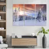 DEQORI Glasbild Echtglas 3x50x100 cm 'Sonne über weißen Produktbild-Vorschau 3