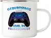 Geburtstagskind Level 34 Freigeschaltet Emaille Tasse Happy Produktbild-Vorschau 1