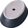 The underside of a black ceramic bonsai pot with a drainage hole and three small feet. Náhled obrázku produktu